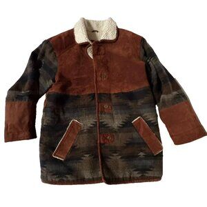 Vintage Mens S Lawless Ardney Jacket Leather Shearling Western Chore Coat Suede